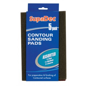 SupaDec Contour/Sanding Pads 5 Pack Assorted