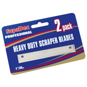 SupaDec Heavy Duty Angled Scraper Blades 4" Pack of 2