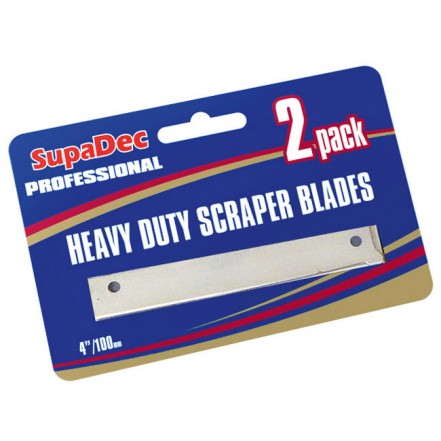 SupaDec Heavy Duty Angled Scraper Blades 4" Pack of 2