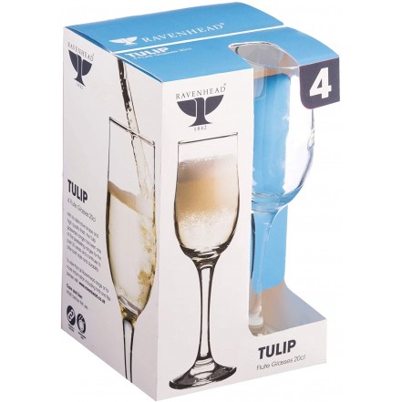 Rayware Tulip Champagne Flutes x 4