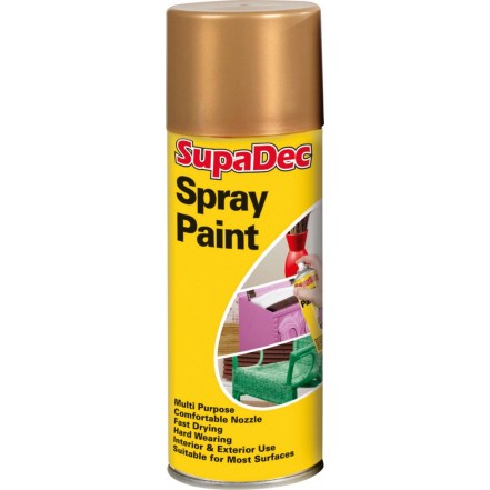 SupaDec Spray Paint Multi Purpose 400ml Gold