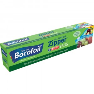 Bacofoil Food Freezer Bags Zipper Type Medium Pack 12