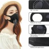 Face Mask Fabric with Valve Filter Black