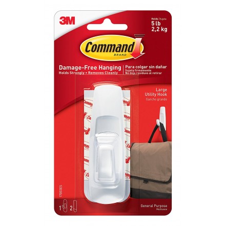 3M Command Large Hook with Strips White