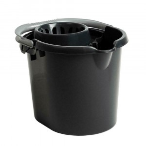 Mop Bucket Removable Wringer Black 16 Litre