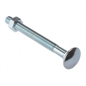 Forgefix Carriage Bolt & Nut ZP Bag 10