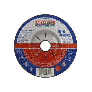 Faithfull High quality abrasive discs for use on metal, with a wide variety of machines from small mini-grinders to large stationary cutting-off machines.