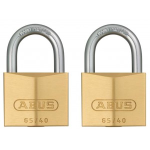 Abus 65 Series Brass Padlock Twin Pack