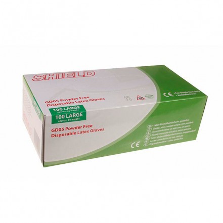 Latex Glove Powder Free Box of 100