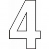 Centurion Self Adhesive White Vinyl Numbers