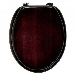 Croydex Toilet Seat Solid Wood - Mahogany