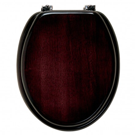 Croydex Toilet Seat Solid Wood - Mahogany