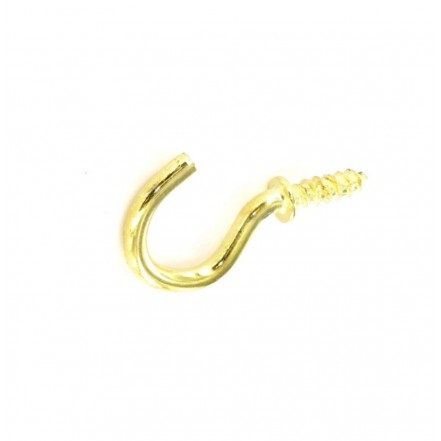 Securit Cup Hooks Shouldered Brassed Pack 5