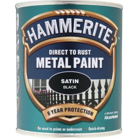 Hammerite Metal Paint Satin Black