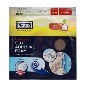 Exitex Self Adhesive Foam Extra Wide 15 Metre