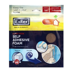 Exitex Self Adhesive Foam Extra Thick 5 Metre