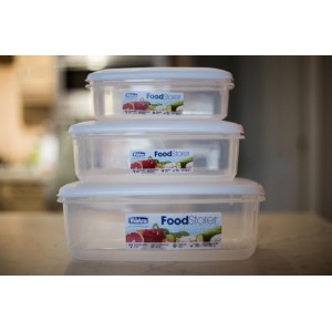 Whitefurze Plastic Food Storage Container Clear