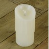 Premier Melted Flicker Christmas LED Candle Cream