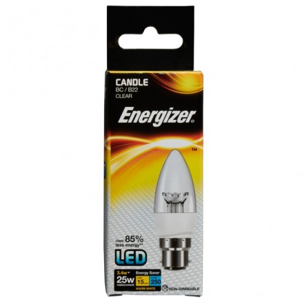 Energizer LED Energy Saving Candle Bulb Clear