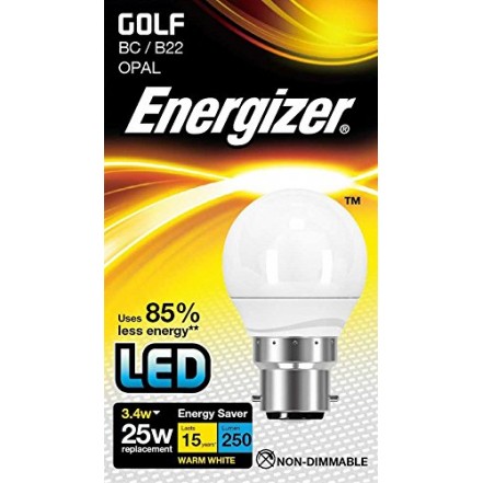 Energizer LED Energy Saving Golf Bulb Opal 3.4W (25W) BC