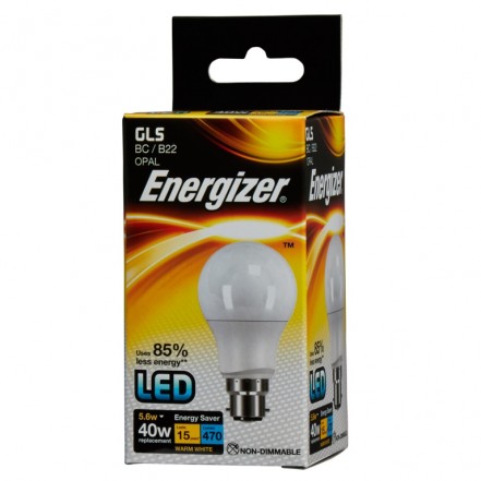 Energizer LED Energy Saving GLS Bulb Opal