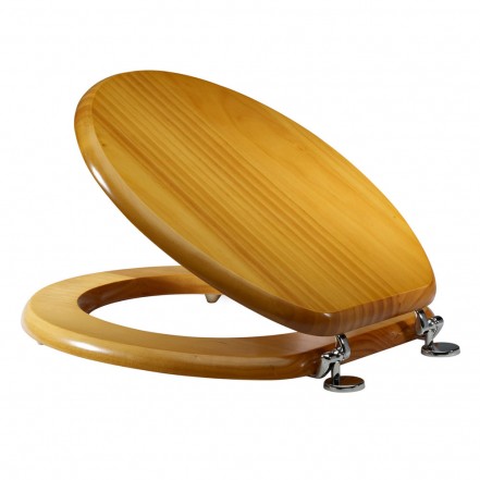 Croydex Toilet Seat Solid Wood - Antique Pine