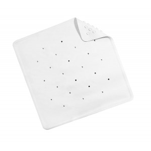 Croydex Rubber Shower Mat Anti Bacterial White