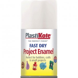 Plastikote Fast Dry Enamel 100ml Spray White