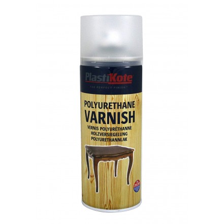 Plastikote Polyurethane Spray Varnish 400ml Clear