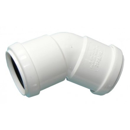 Push-Fit Waste 45Deg Bend - White