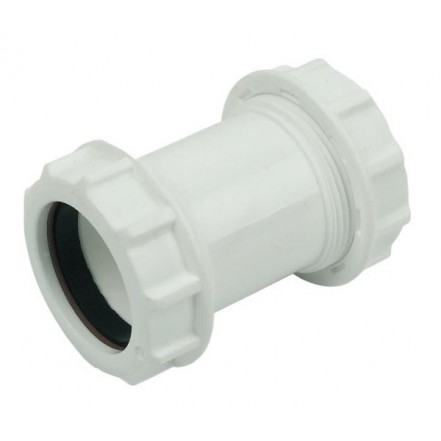 Primaflow Compression Waste Straight Connector White