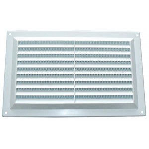 Vent Louvre/Fly Screen White