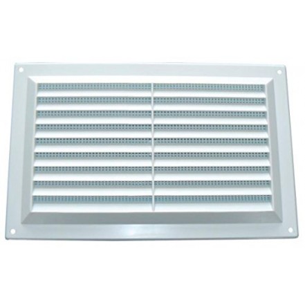 Vent Louvre/Fly Screen White