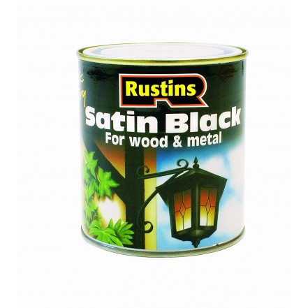 Rustins Quick Dry Satin Black 250ml