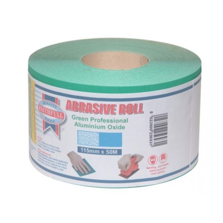 Faithfull Aluminium Oxide Abrasive Paper 115mm wide x 1 Metre