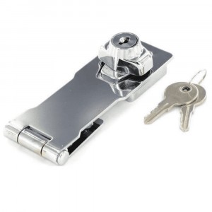 Securit Locking Hasp Cylinder Action Chrome Plated