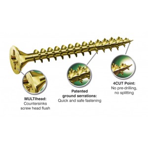 Spax Wood Screws Pozi Countersunk Yellox Box 100