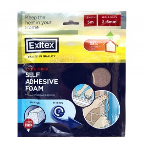Exitex Foam Draught Excluder 5 Metre