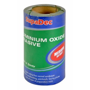 SupaDec Aluminium Oxide Abrasive/Sandpaper Roll 3 Metre