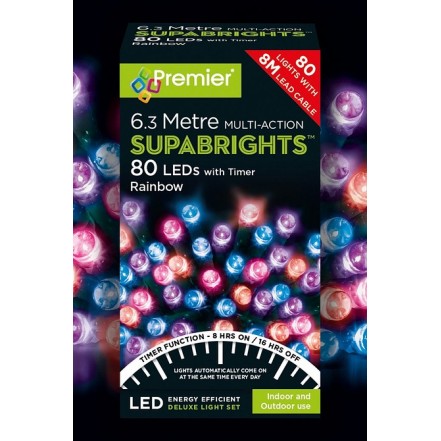 Premier LED Rainbow Supabrights with Timer