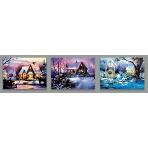 Premier Canvas 30 x 40cm 4 LEDs Snowy Scenes