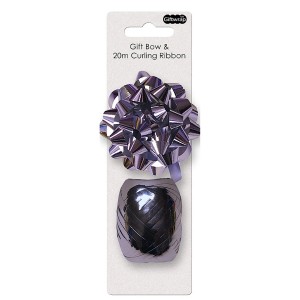 Gift Bow & 20m Curling Ribbon Metallic Gold